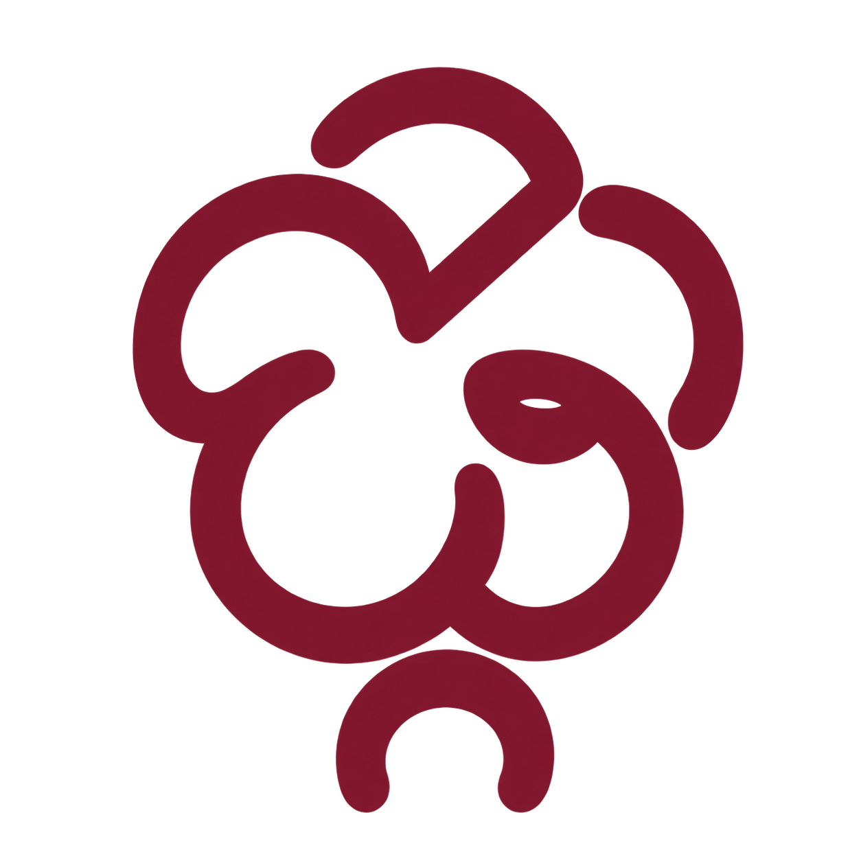 Client logo with burgundy Khmer lettering